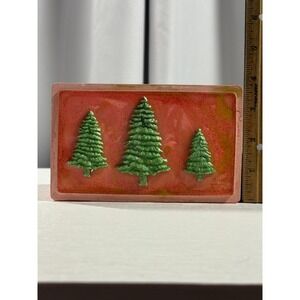 Handmade Diane Gavere Resin Trinket Box Christmas Trees Decor S0098